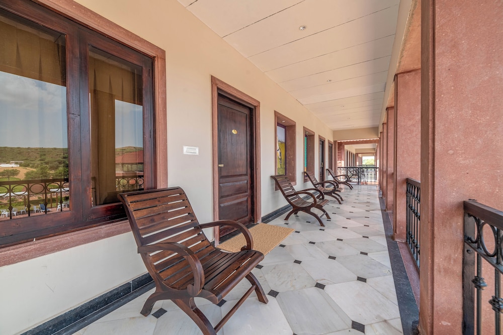 Guest corridor and room frontage at The Gateway Osian